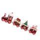 Xmas Train Ornament Cute Festive Wooden Train Window Desktop Decoration For Holiday Brown