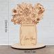 Log DIY Painted Vase Flower Ornaments Laser Engraving Wooden Flower Arrangement Crafts Mothers Day Handmade Gifts Desktop Decoration