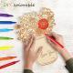 Log DIY Painted Vase Flower Ornaments Laser Engraving Wooden Flower Arrangement Crafts Mothers Day Handmade Gifts Desktop Decoration