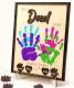 Personalized Best Dad Ever Hands Down Wooden Handprint Sign, Custom DIY Handprint Plaque With Detachable Name Cutouts, Fathers Day Birthday Keepsake Gift For Dad Papa Grandpa From Kids Son Daughter