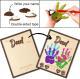 Personalized Best Dad Ever Hands Down Wooden Handprint Sign, Custom DIY Handprint Plaque With Detachable Name Cutouts, Fathers Day Birthday Keepsake Gift For Dad Papa Grandpa From Kids Son Daughter