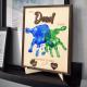 Personalized Best Dad Ever Hands Down Wooden Handprint Sign, Custom DIY Handprint Plaque With Detachable Name Cutouts, Fathers Day Birthday Keepsake Gift For Dad Papa Grandpa From Kids Son Daughter
