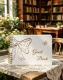 Customizable Wooden Cover Wedding Guest Book With Bow Engraving, Wedding Guest Sign-in Book For Cross-border Sale