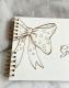 Customizable Wooden Cover Wedding Guest Book With Bow Engraving, Wedding Guest Sign-in Book For Cross-border Sale