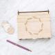 Wooden Heart Wedding Guest Book, Rustic Drop Box Sign Board With Keepsake Hearts