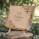 Personalized Engraved Wooden Wedding Guest Book With Custom Name & Date