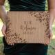 Personalized Engraved Wooden Wedding Guest Book With Custom Name & Date