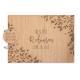 Personalized Engraved Wooden Wedding Guest Book With Custom Name & Date