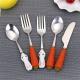 Stainless Steel Cartoon Tableware Childrens Fork And Spoon