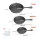 3x Cast Iron Non-Stick Skillet Griddle Frying Cooking Pan Fry Cooking Seasoned