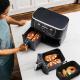 2x Air Fryer Silicone Pot Rectangle Baking Tray Basket Liners Insert Dish