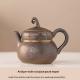 Coarse Ceramic Teapot  Kiln-transformation Pottery Gongfu Tea Set For Home Tea Brewing