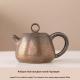 Coarse Ceramic Teapot  Kiln-transformation Pottery Gongfu Tea Set For Home Tea Brewing