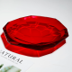 Irregular Creative Red Fruit Bowl Made Of Crystal Glass