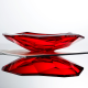 Irregular Creative Red Fruit Bowl Made Of Crystal Glass