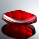 Irregular Creative Red Fruit Bowl Made Of Crystal Glass