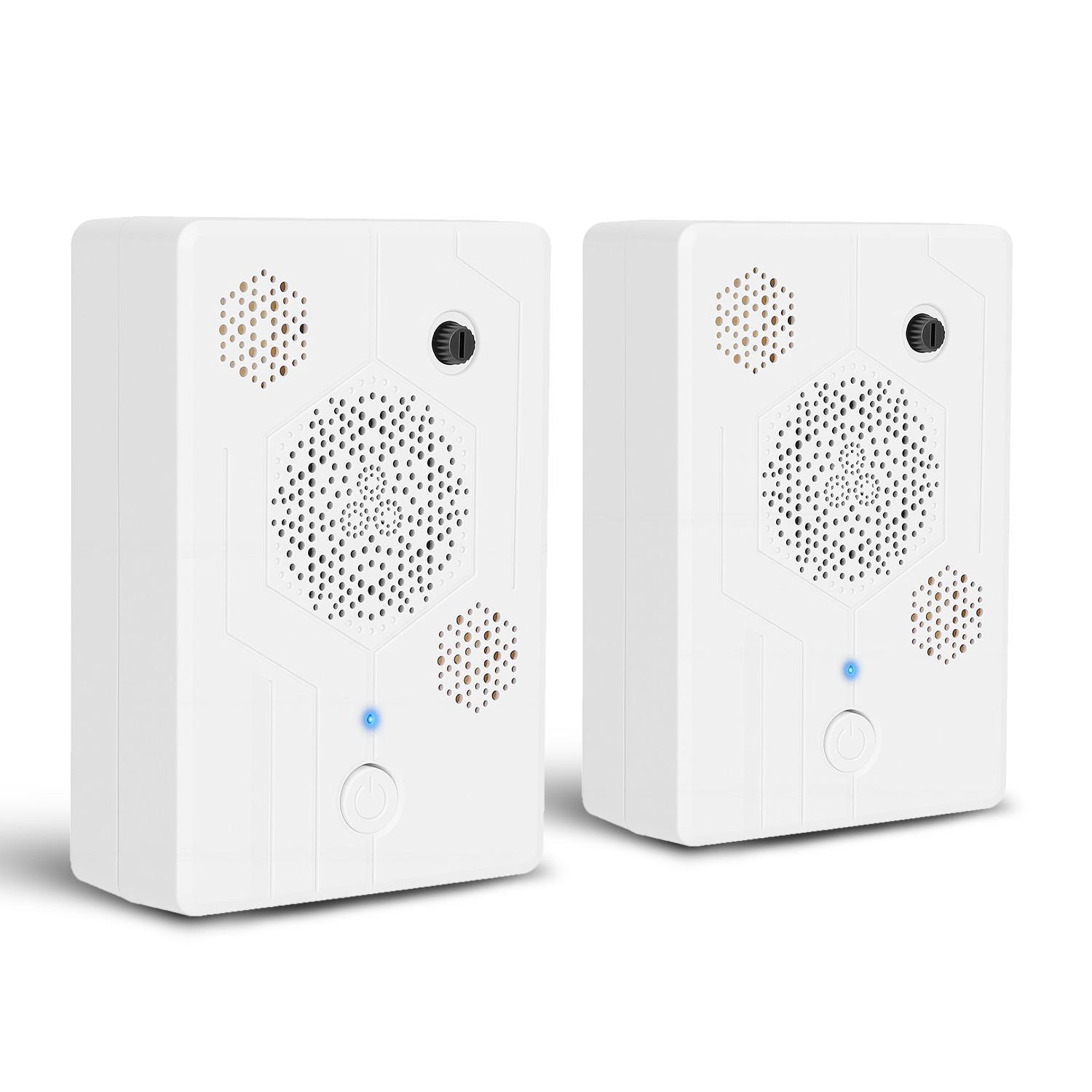 2Pack 2026 Upgraded Rechargeable Ultrasonic Bat Repellent Indoor Outdoor Bird Mouse Dog Deterrent Device With 3 Ultrasonic Speakers For Attic Porch House