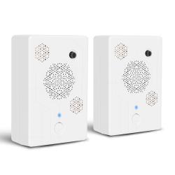 2Pack 2026 Upgraded Rechargeable Ultrasonic Bat Repellent Indoor Outdoor Bird Mouse Dog Deterrent Device With 3 Ultrasonic Speakers For Attic Porch House