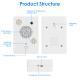 2Pack 2026 Upgraded Rechargeable Ultrasonic Bat Repellent Indoor Outdoor Bird Mouse Dog Deterrent Device With 3 Ultrasonic Speakers For Attic Porch House