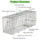 1Pc Humane Cat Trap Cage With Waterproof Cover Gloves Catch Release Live Animal Rodent Cage Collapsible Galvanized Wire For Raccoons Beavers Groundhogs Foxes Armadillos