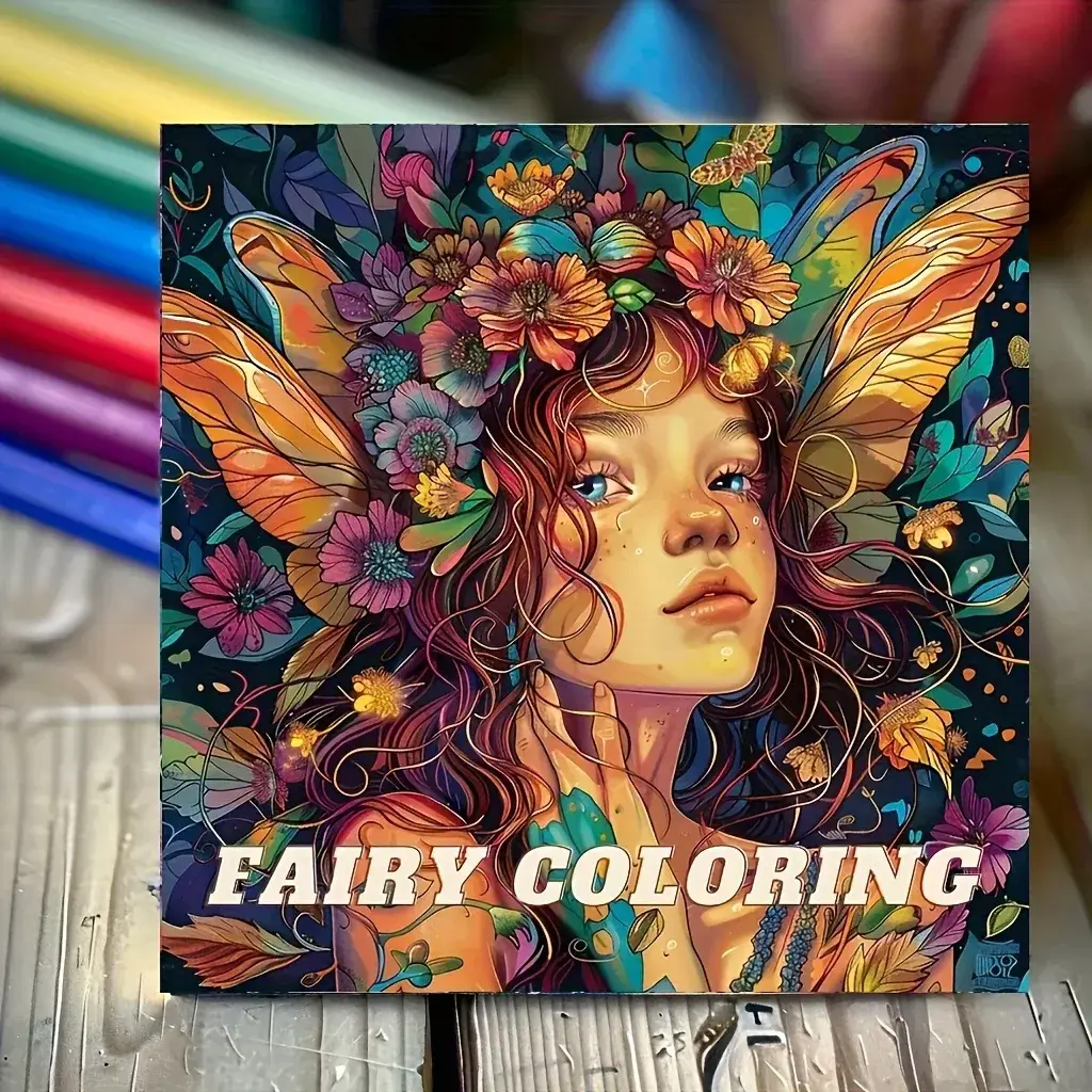 28 Pages Fairy Coloring Book Coloring Book For Adult Stress Reduction Colouring Book Valentines Day Gifting, Birthday Party Gift, Drawing Supplies, Christmas Gift, Back To School Supplies