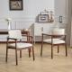 2 - Pack Dining Room Chairs, Sturdy Rubber Wood, Comfortable PU Foam Seat, Ideal For Home & Kitchen