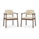 2 - Pack Dining Room Chairs, Sturdy Rubber Wood, Comfortable PU Foam Seat, Ideal For Home & Kitchen