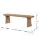 Indoor Pine Dining Bench, 62.9  L Solid Wood Seating, 350lbs Weight Capacity, Fits 3 People For Kitchen, Dining Room & Living Space