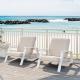 Patio Lounge Chair Set Of 2, Outdoor Club Chair With Beige Cushion And White Acacia Wood Frame