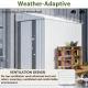 White 4  X 7  Lean-To Storage Shed, Heavy-Duty Metal Outdoor Garden & Bike Shed With Lockable Door, Easy Assembly  Storage Solution