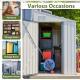 White 4  X 7  Lean-To Storage Shed, Heavy-Duty Metal Outdoor Garden & Bike Shed With Lockable Door, Easy Assembly  Storage Solution