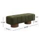 Upholstered Dining Bench For Dining Room, No-Assembly End Of Bed Entryway Bench Ottoman For Bedroom Living Room, Green Boucle Fabric, Leg 300 LBS Weight Capacity