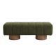 Upholstered Dining Bench For Dining Room, No-Assembly End Of Bed Entryway Bench Ottoman For Bedroom Living Room, Green Boucle Fabric, Leg 300 LBS Weight Capacity