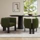 Dining Chairs Set Of 2, Modern Stylish Seating With Black Rubber Wood Frame And Olive Green Boucle Fabric, 300lbs Capacity, For Dining Area, Living Space