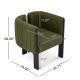 Dining Chairs Set Of 2, Modern Stylish Seating With Black Rubber Wood Frame And Olive Green Boucle Fabric, 300lbs Capacity, For Dining Area, Living Space