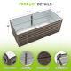 2-Pack 74.6 X35.4 X25  Raised Garden Bed Kit, Metal Elevated Planter Box, Open Drainage Base, 8 Reinforcing Rods, Rustproof Steel With Safety Edging  Easy Assembly For Vegetables, Flowers, Herbs