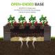 2-Pack 74.6 X35.4 X25  Raised Garden Bed Kit, Metal Elevated Planter Box, Open Drainage Base, 8 Reinforcing Rods, Rustproof Steel With Safety Edging  Easy Assembly For Vegetables, Flowers, Herbs