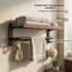 Household Walnut Double-Fold Towel Rack