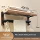 Household Walnut Double-Fold Towel Rack