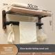 Household Walnut Double-Fold Towel Rack