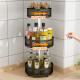 Kitchen Shelf Floor-standing Rotating Spice Rack Carbon Steel
