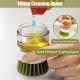 Soap Dispenser Dish Brush Palm Brush Scrub Brush Equipped With Storage Bracket And Drainage Base,Easy To Clean Kitchen Utensils And Sink,  For Cleaning Pan, Pot, Sink