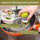 Soap Dispenser Dish Brush Palm Brush Scrub Brush Equipped With Storage Bracket And Drainage Base,Easy To Clean Kitchen Utensils And Sink,  For Cleaning Pan, Pot, Sink