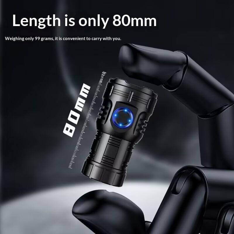 Bright Eight-Eye Monster High-Intensity Flashlight Rechargeable For Outdoor Use