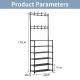 New Coat And Hat Stand 8 Hooks Metal Shoe Rack 5 Tiers Shelf Hanger Black