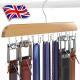 Wooden Belt Rack 14 Hooks Belt Organizer Sturdy Belt Hanger Storage Home Hang