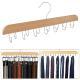 Wooden Belt Rack 14 Hooks Belt Organizer Sturdy Belt Hanger Storage Home Hang