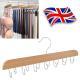Wooden Belt Rack 14 Hooks Belt Organizer Sturdy Belt Hanger Storage Home Hang