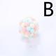 Cat Toy Colorful Plush Ball, Sounding Multi-color Rainbow Ball