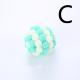 Cat Toy Colorful Plush Ball, Sounding Multi-color Rainbow Ball